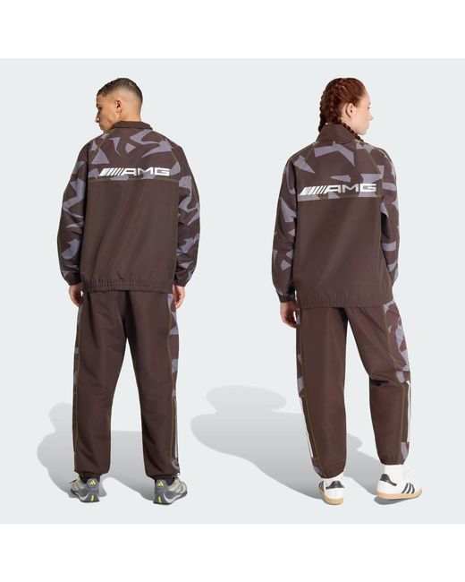 Adidas Black Amg Camo Woven Track Tracksuit Bottoms