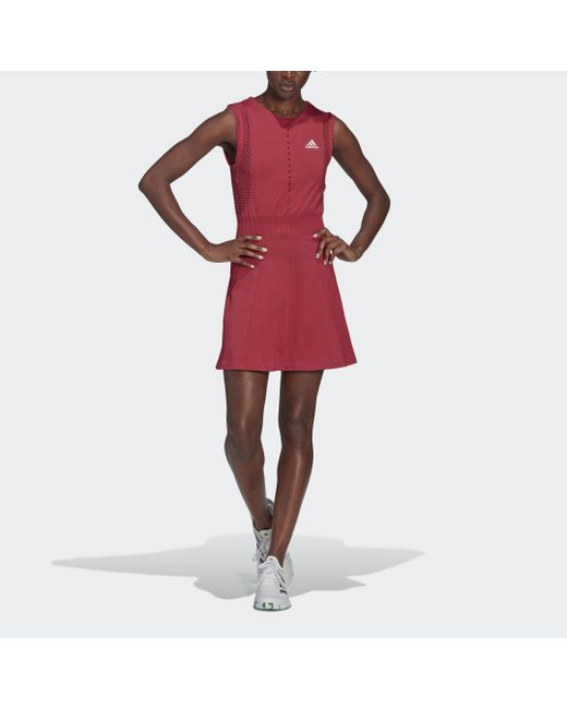 adidas Primeblue Primeknit Tennisjurk in het Roze | Lyst BE