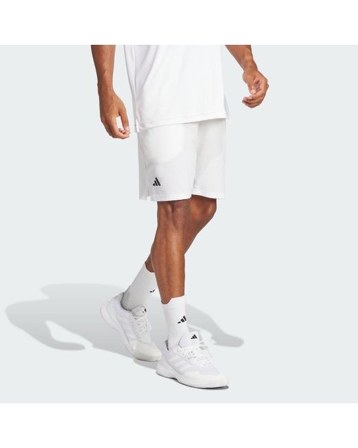 Adidas White Club Tennis Climacool Stretch Woven Shorts for men