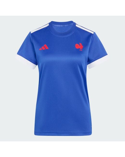 Adidas Blue France Rugby Home Replica Supporter Jersey