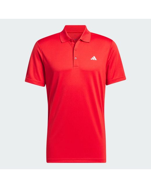 Adidas Red Adi Performance Polo Shirt for men
