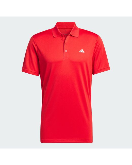 Adi Performance Polo Shirt di Adidas in Red da Uomo