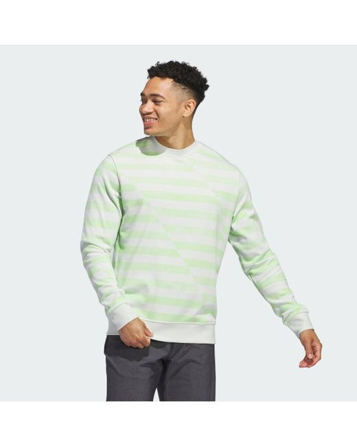 Adidas Green Ultimate365 Printed Crewneck Sweatshirt for men