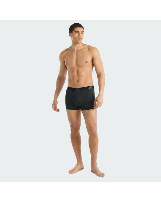 Adidas Black Active Micro Stretch Seamless Trunk 2 Pack Underwear for men