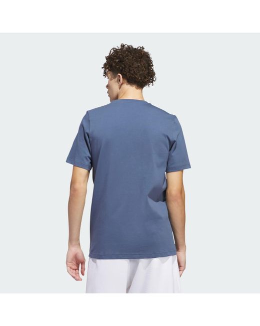 Adidas Blue X Malbon Graphic T-shirt for men