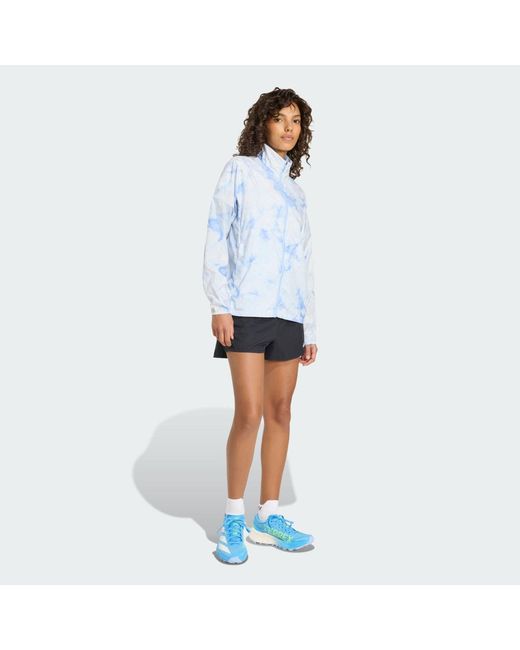 Adidas Blue Terrex Spray Dye Clima365 Wind Jacket