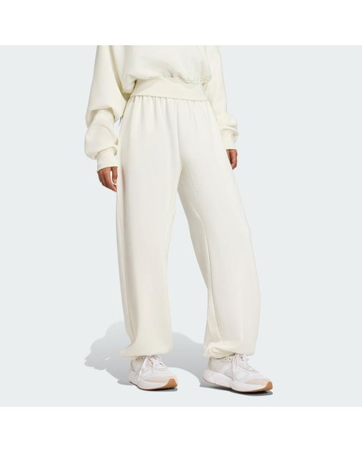 Adidas White Soft Lux Loose Pant