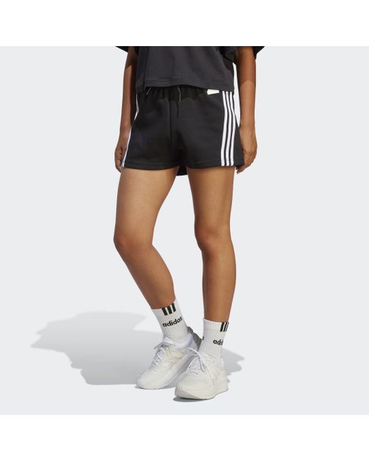 Adidas Black Future Icons 3-stripes Shorts