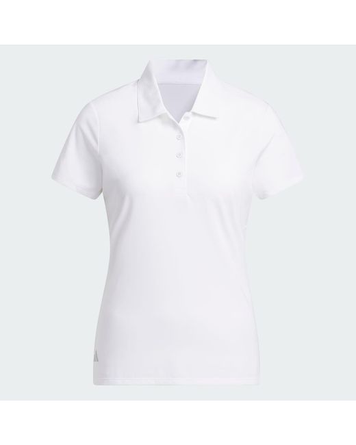 Adidas White Ultimate365 Solid Short Sleeve Polo Shirt