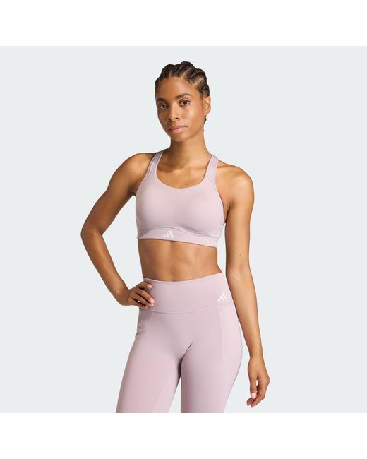 Adidas Pink Optime Workout High Support Bra
