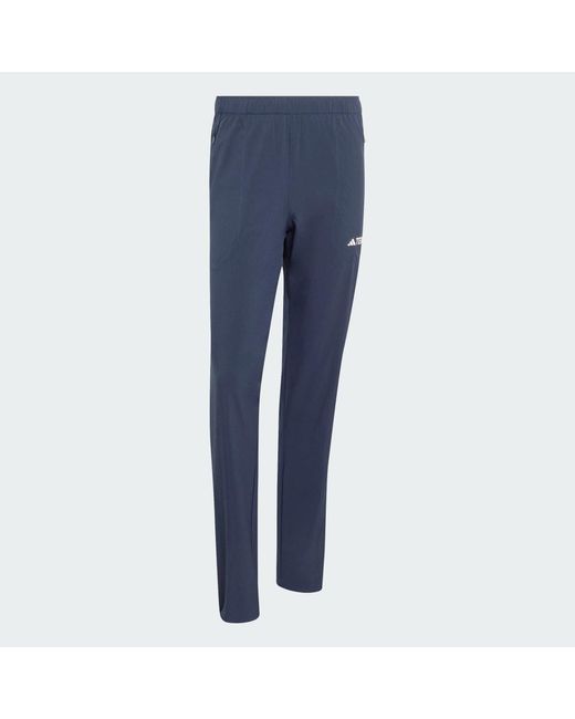 Adidas Blue Multi Essentials Stretch Joggers for men