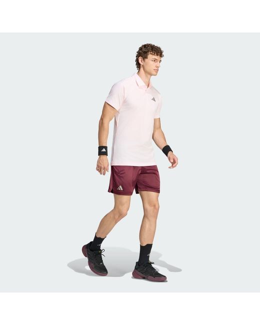 Adidas White Tennis Climacool+ Freelift Polo Pro Shirt for men