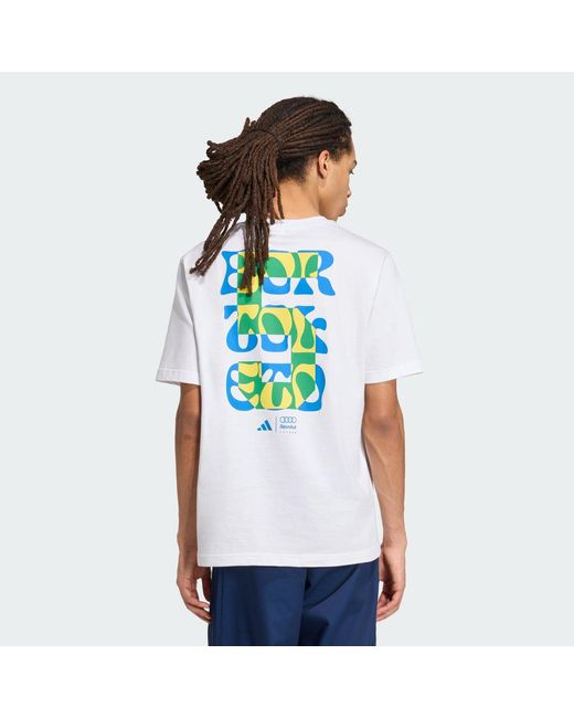 Adidas White Audi Revolut F1 Team Gabriel Bortoleto Graphic T-Shirt