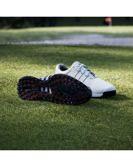 Adidas White Tour360 25 Spikeless Golf Shoes for men