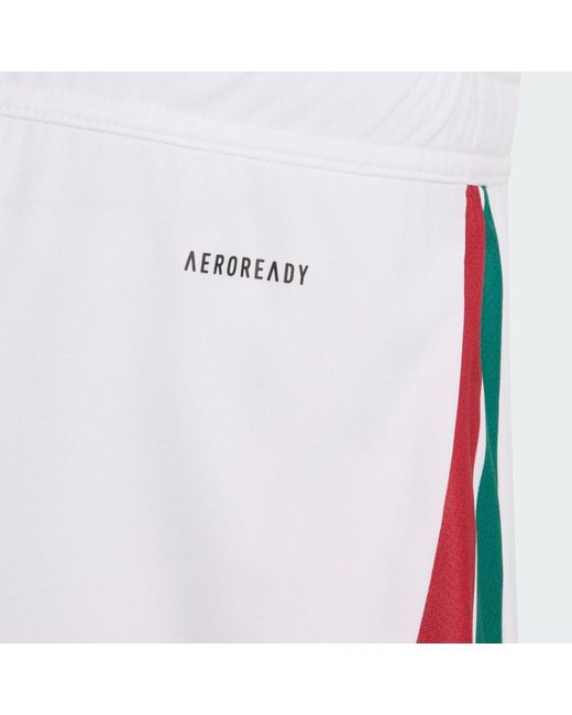 Adidas White Hungary 24 Away Shorts for men