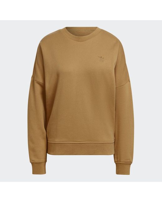 Adidas Brown Trefoil Patch Sweatshirt