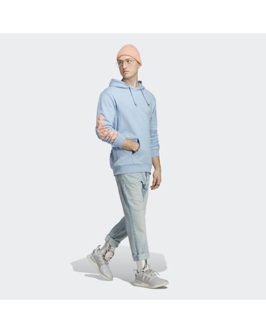 Hoodie Graphic Glide di Adidas in Blue da Uomo