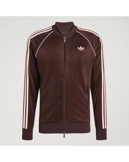 Adidas Brown Sst Track Top for men