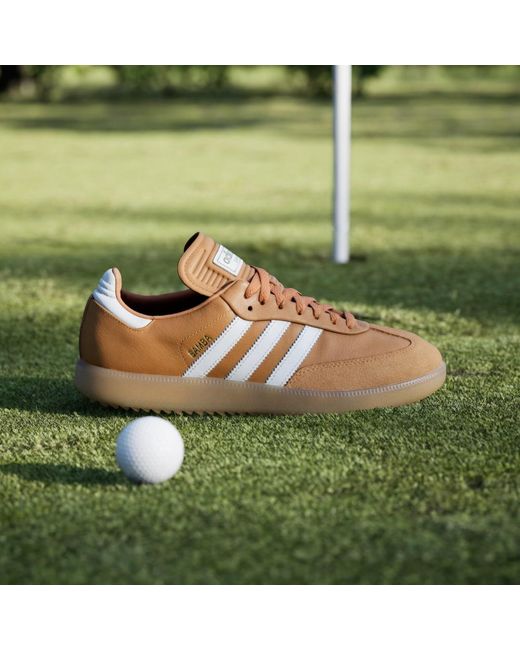 Adidas Brown Samba Spikeless Golf Shoes