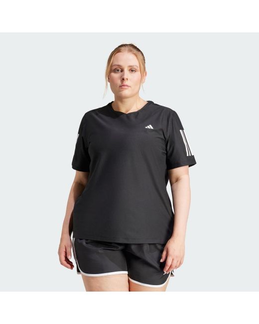 Adidas Originals Black Own The Run T-Shirt (Plus Size)