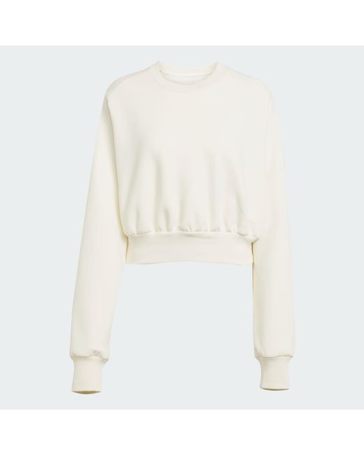 Adidas White Soft Lux Loose Sweatshirt