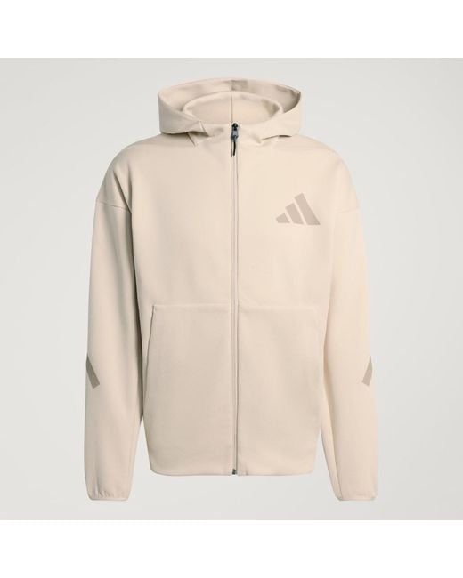 Adidas Natural Z.N.E. Full-Zip Hooded Track Jacket for men