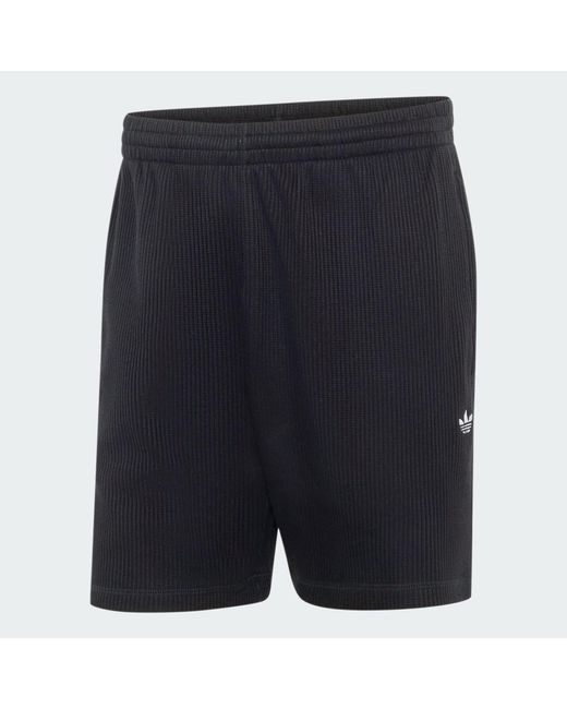 Adidas Blue Trefoil Essentials Waffle Shorts for men