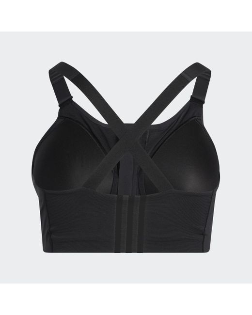 Adidas Black Tlrd Impact Luxe Training High-support Bra (plus Size)