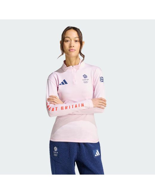 Adidas Pink Boa 1/2 Zip Longsleeve Shirt