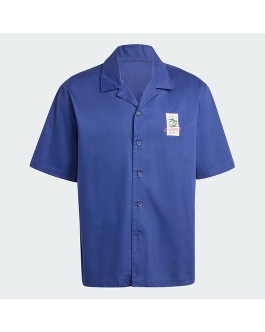 Adidas Blue Originals Leisure League Groundskeeper Shirt for men