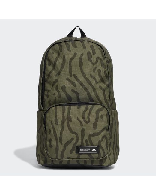 Adidas Green Classic Texture Graphic Backpack