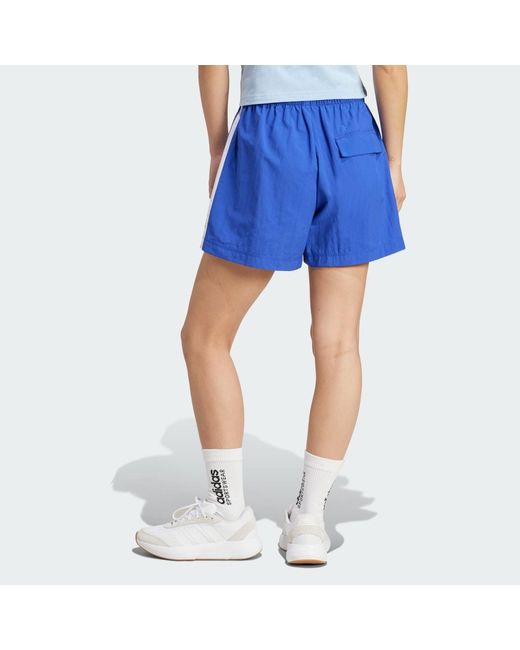 Adidas Blue Essentials 3-Stripes Lifestyle Woven Shorts
