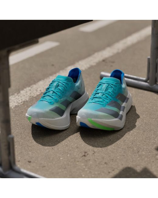 Adidas Blue Adizero Adios Pro 4 Shoes for men