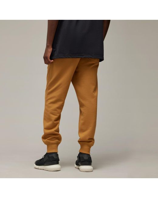 Adidas Blue Y-3 French Terry Cuffed Joggers for men