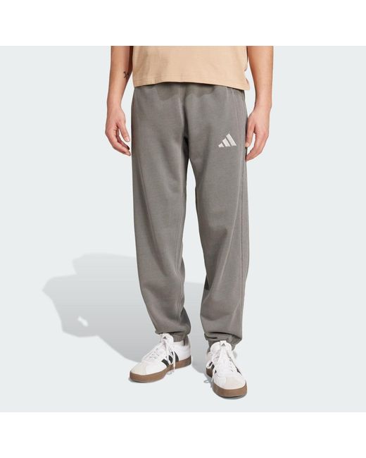 Adidas Gray All Szn French Terry Washed Loose Joggers for men