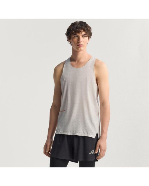 Adidas Gray Adi365 H.Koumori Running Tank Top for men