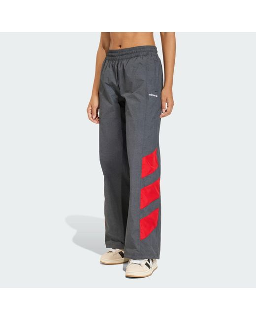 Adidas Blue Blocked Washed Track Pants