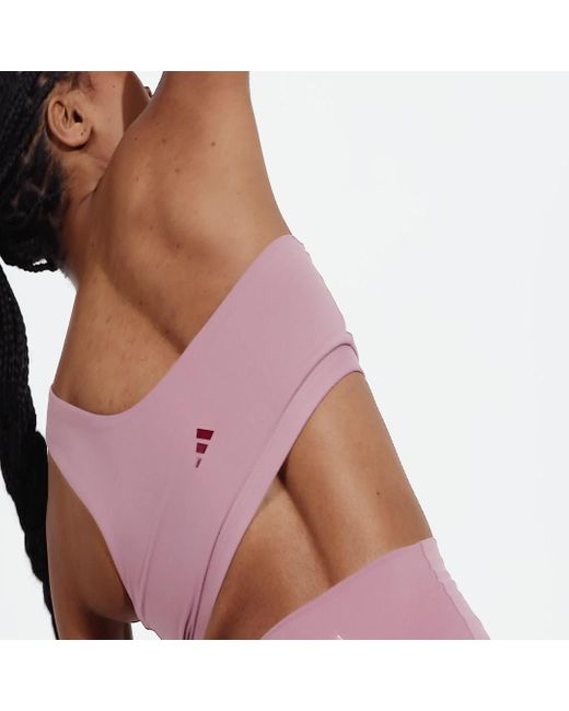 Adidas Pink Yoga Studio Light-Support Bra