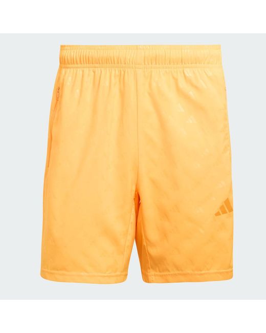 Adidas Orange Workout Essentials Brandlove Woven Short for men