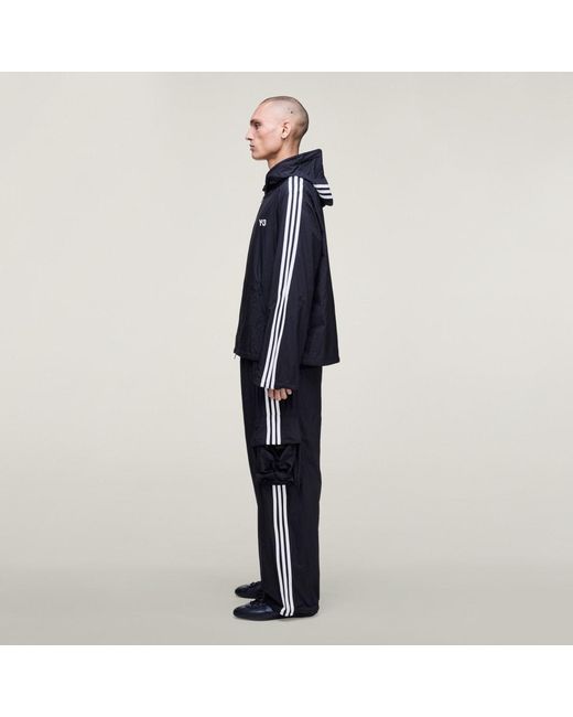 Adidas Blue Y-3 Nylon Wired 3 Stripes Track Top