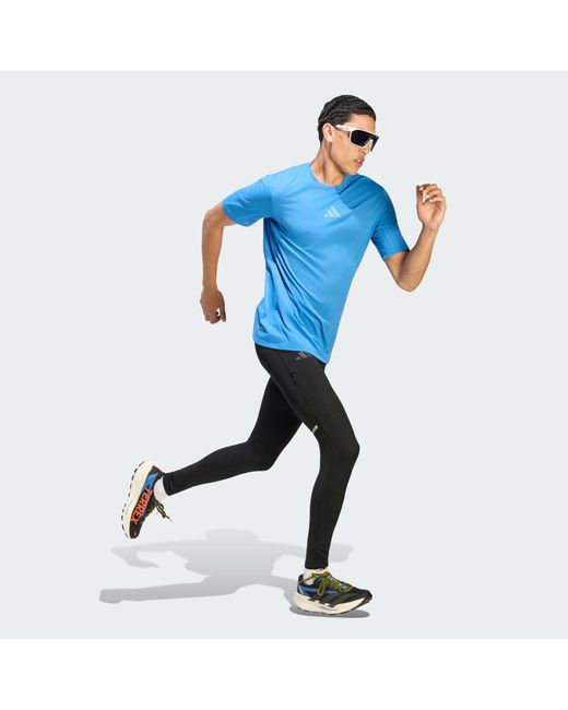 Adidas Blue Terrex Xperior Trail Running Tights for men