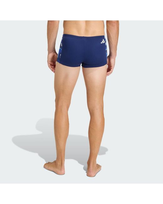Adidas Blue Ripstream Team Graphic Swim Boxers for men