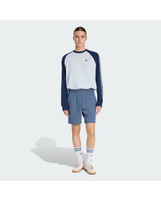 Adidas Blue Britcore Long Sleeve Cali T-Shirt for men