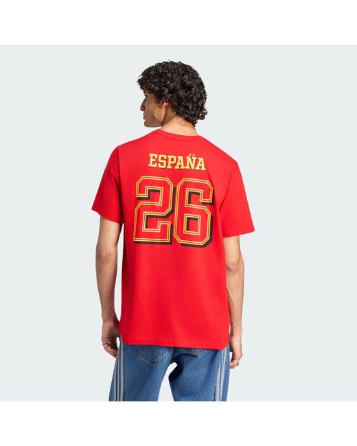 Adidas Red Spain Home Wc26 Winner T-Shirt for men