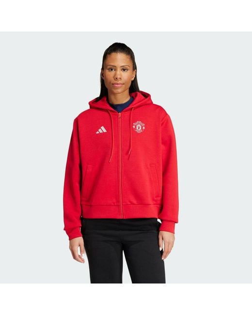 Adidas Red Manchester United Anthem Jacket