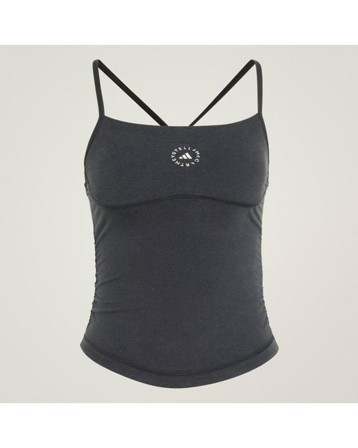 Adidas Originals Black Tank Top Adidas By Stella Mccartney Studio Spaghetti Crop Top