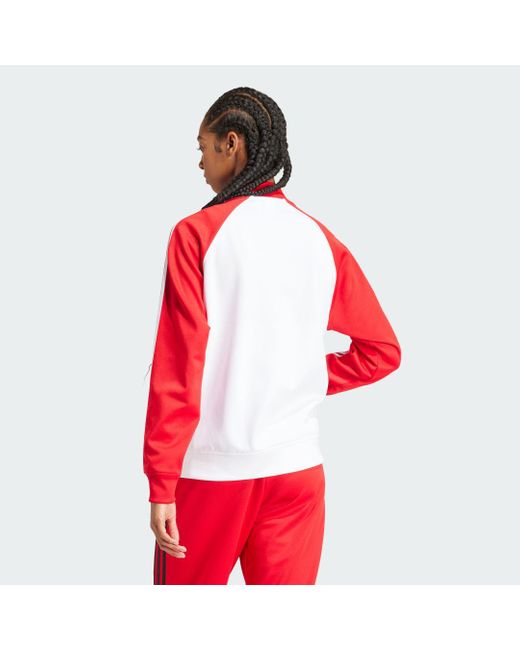 adidas Adicolor Classics SST Loose Originals Jacke in Rot | Lyst DE