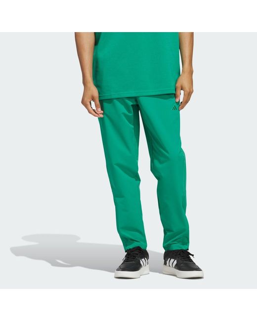 Adidas Green Woven Track Pants for men