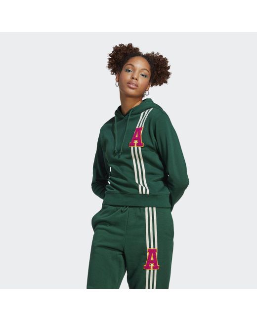 Adidas Green Varsity Logo Hoodie