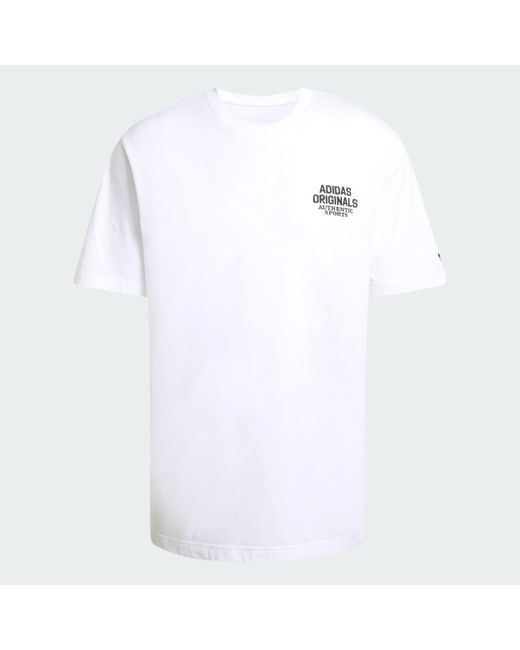 Adidas White Lifestyle Gfx Tee Varsity Ke2252 for men
